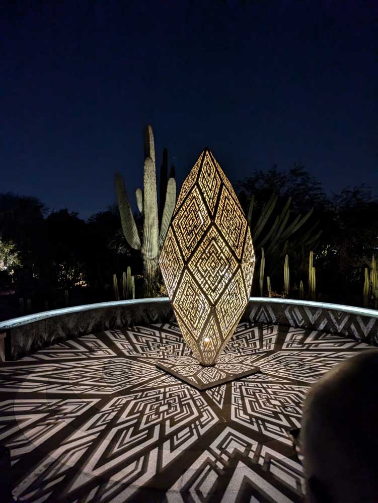 image from Lightbloom exhibit at DBG winter 2024