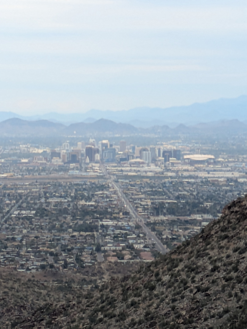 View of downtown Phoenix from South Mountain preserve view of Phoenix downtown from South Mountain preserve